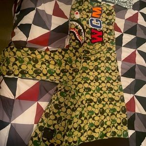 Bape x coach collaboration hoodie